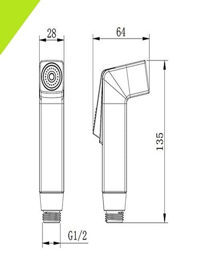 HOME13 Premium ABS Health Faucet Set with Stainless Steel Hose Pipe and Wall Hook Health Faucet (Wall Mount Installation Type) (Pack of 1) (CUBIX Faucet, 1.5 MTR SS Tube) - Image 5